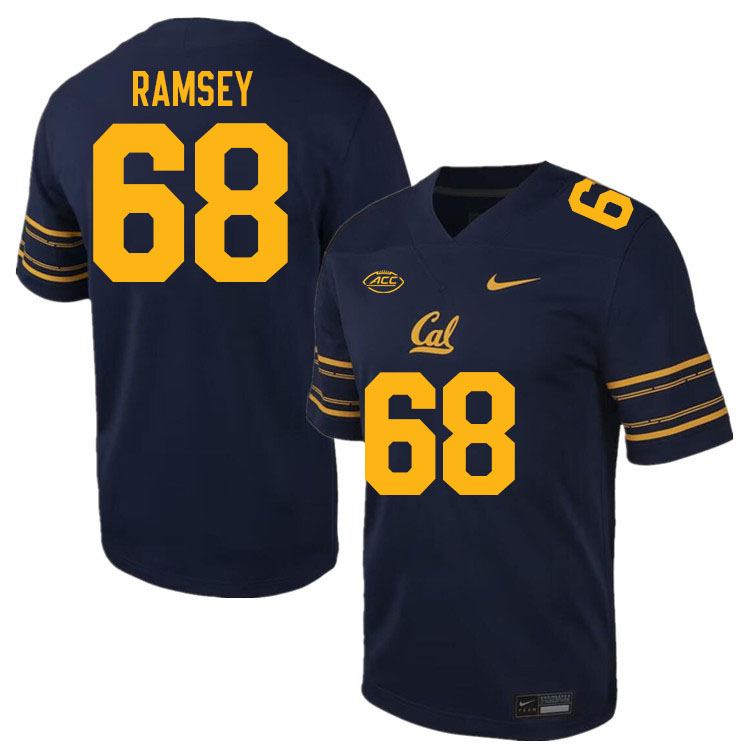 California Golden Bears #68 Trent Ramsey ACC Conference College Football Jerseys Stitched Sale-Navy